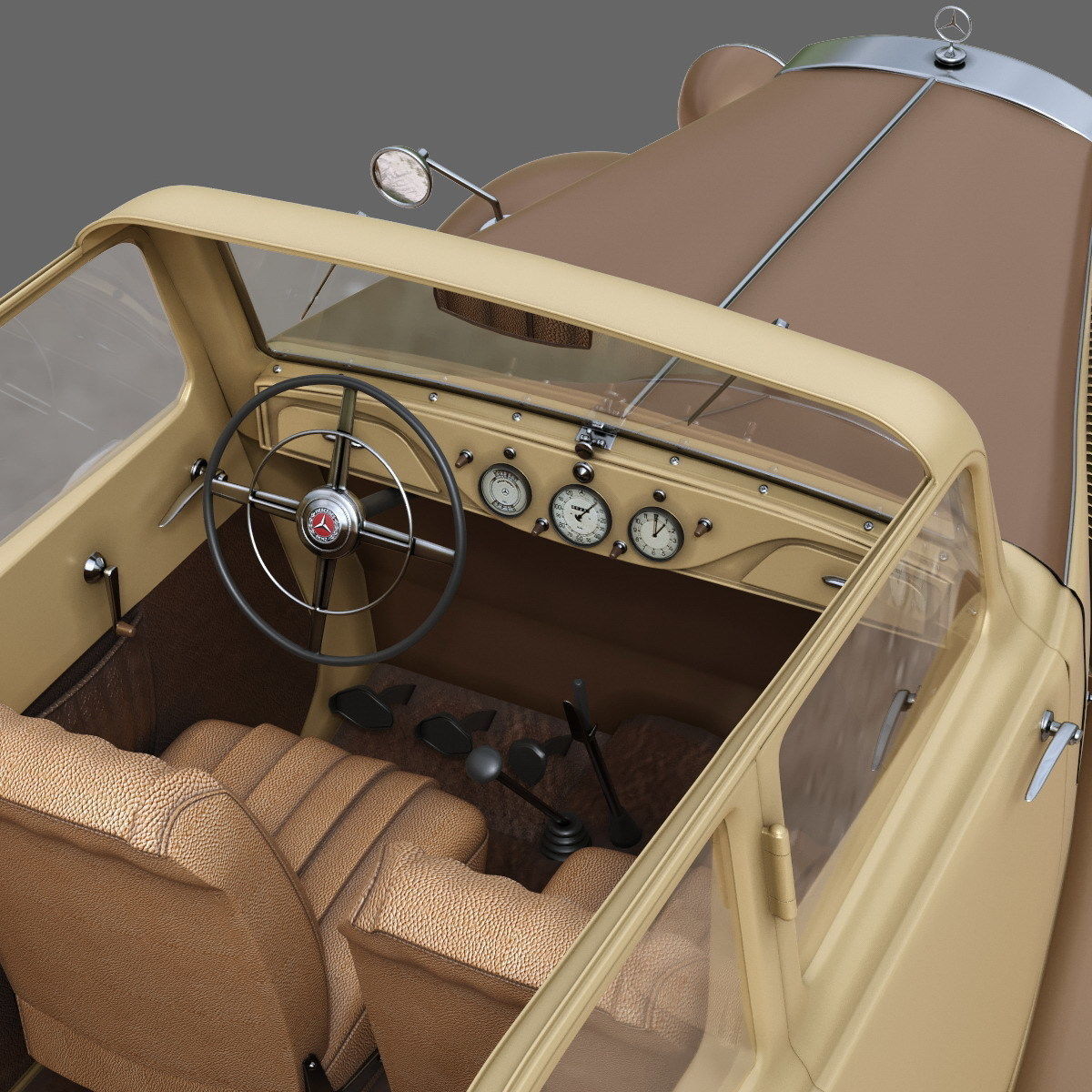 Mercedes-Benz 170V  Cabrio Saloon 1936 3D model_7