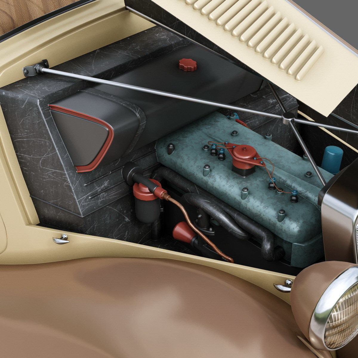 Mercedes-Benz 170V  Cabrio Saloon 1936 3D model_10