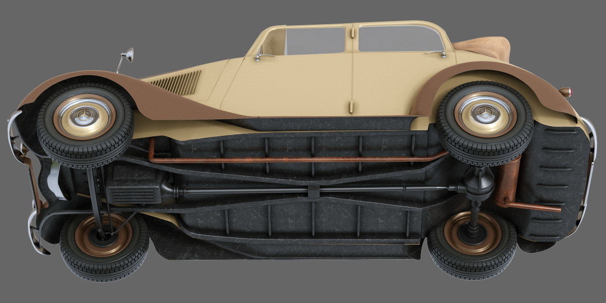 Mercedes-Benz 170V  Cabrio Saloon 1936 3D model_12