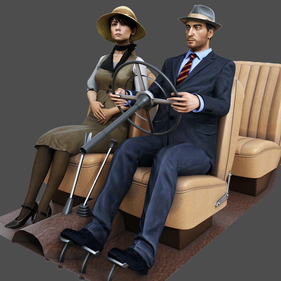 Mercedes-Benz 170V  Cabrio Saloon 1936 3D model_6