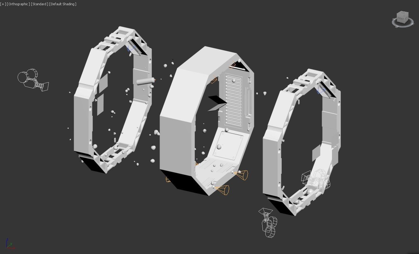 sci fi asset corridor 3D model_7