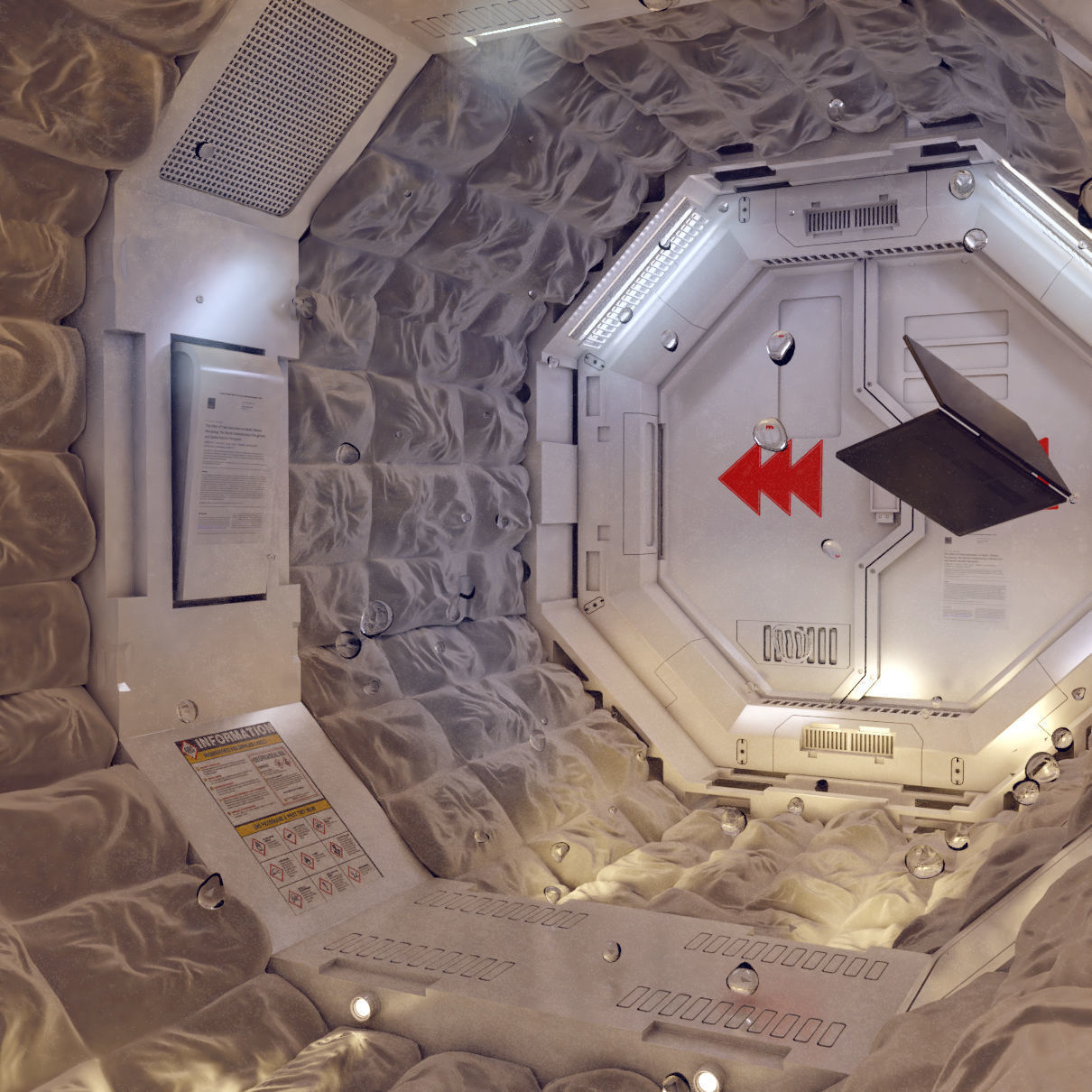 sci fi asset corridor 3D model_2