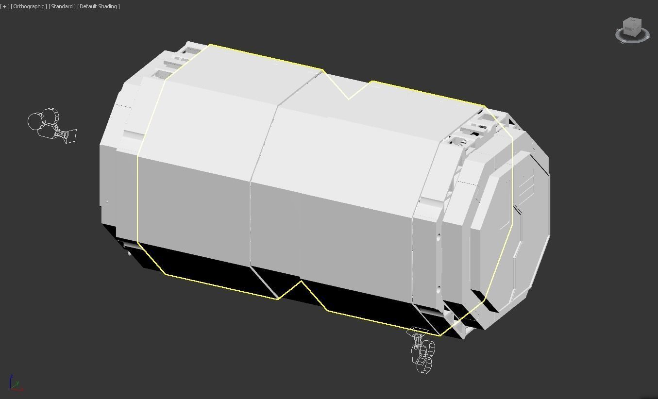 sci fi asset corridor 3D model_5