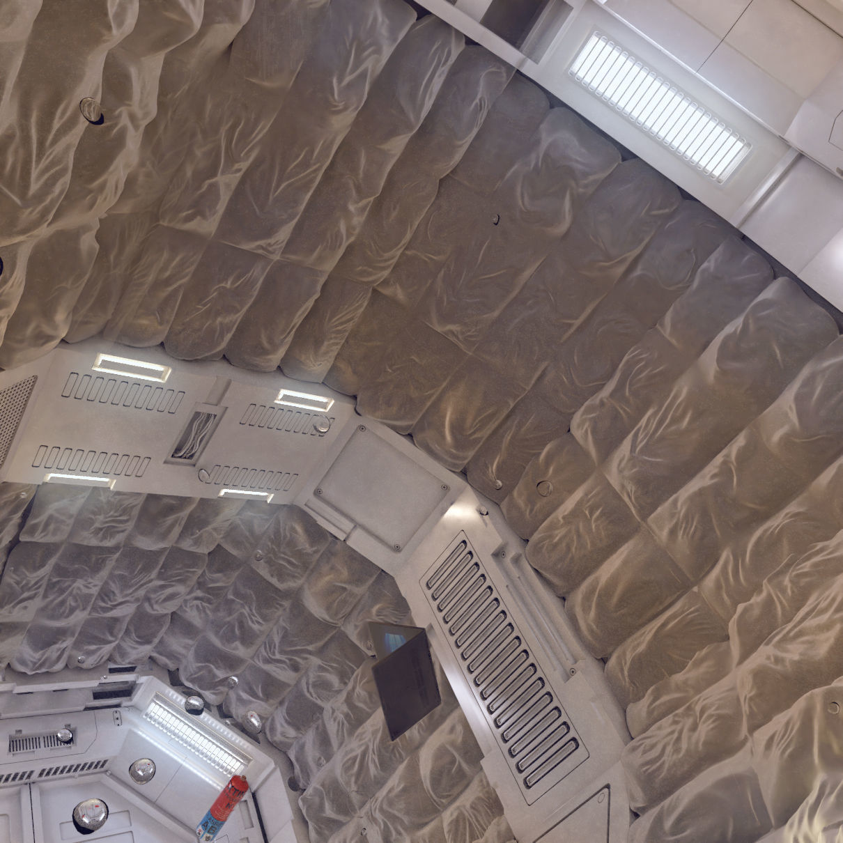 sci fi asset corridor 3D model_3