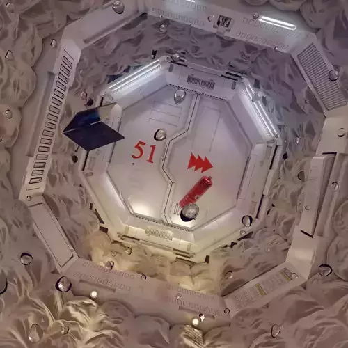 sci fi asset corridor 3D model