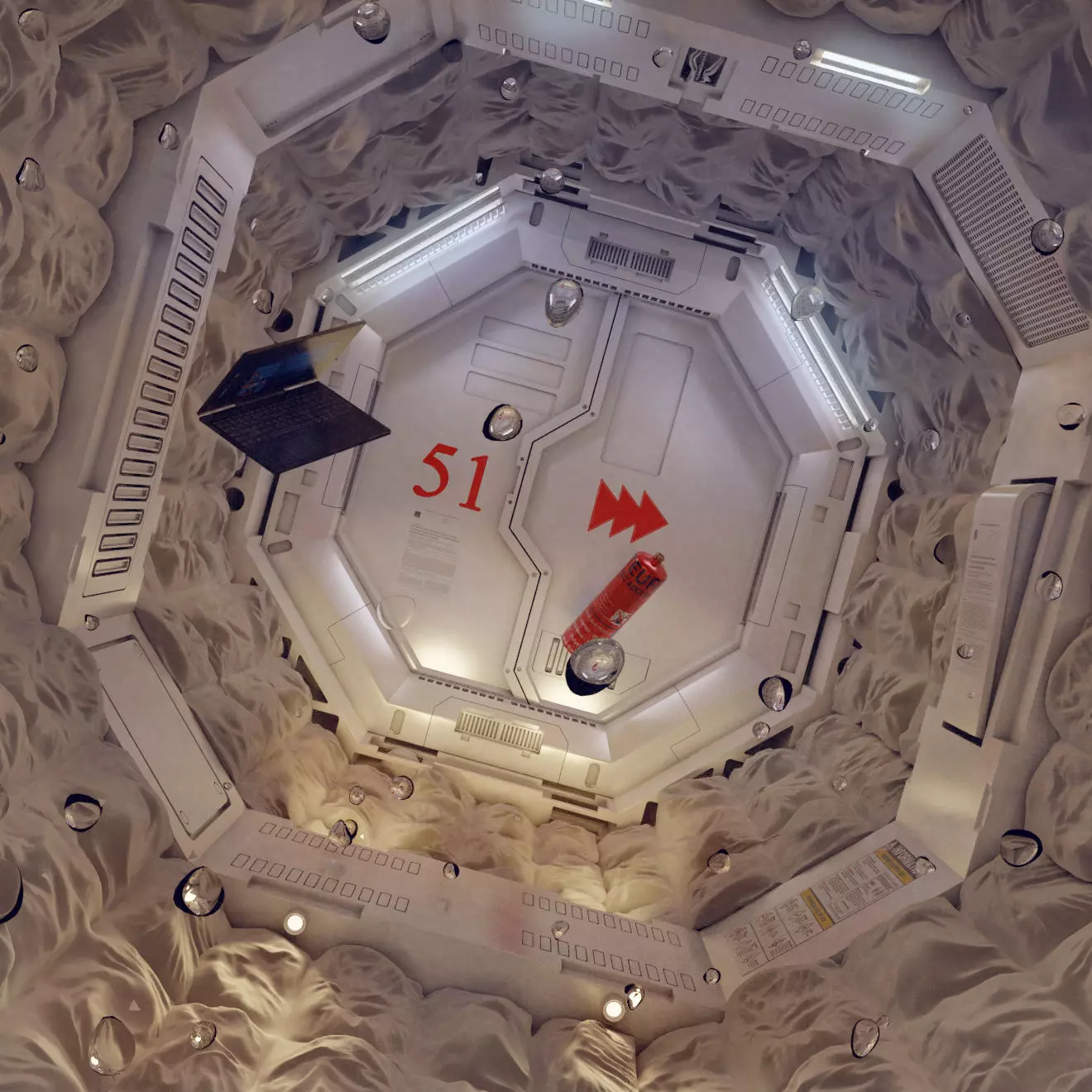 sci fi asset corridor 3D model_0