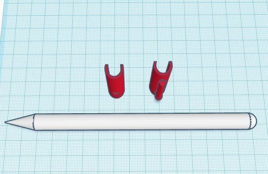 Apple Pencil Clip and Grip 3D print model_1
