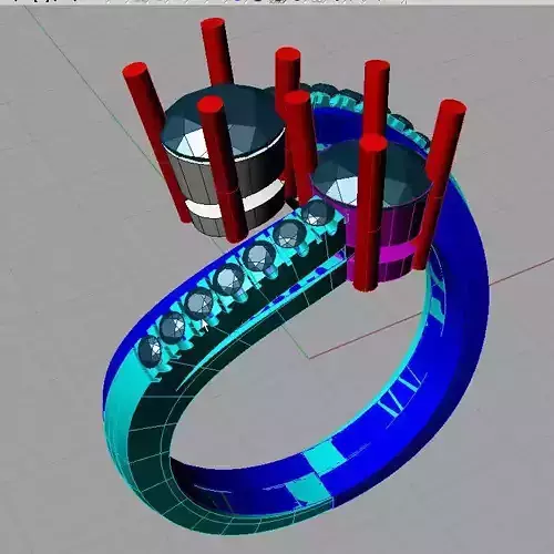 Diamond Trilogy Engagement  Anello trilogy con  pave TR32