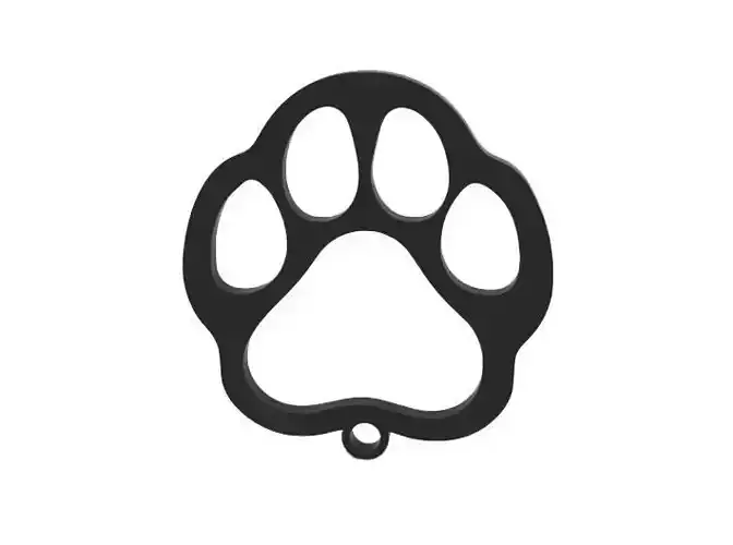 Keychain paw charm