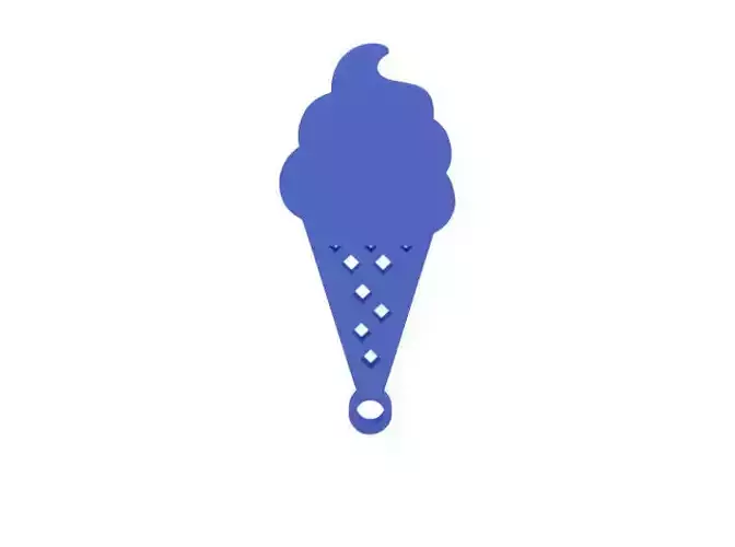 Keychain ice cream cone icon