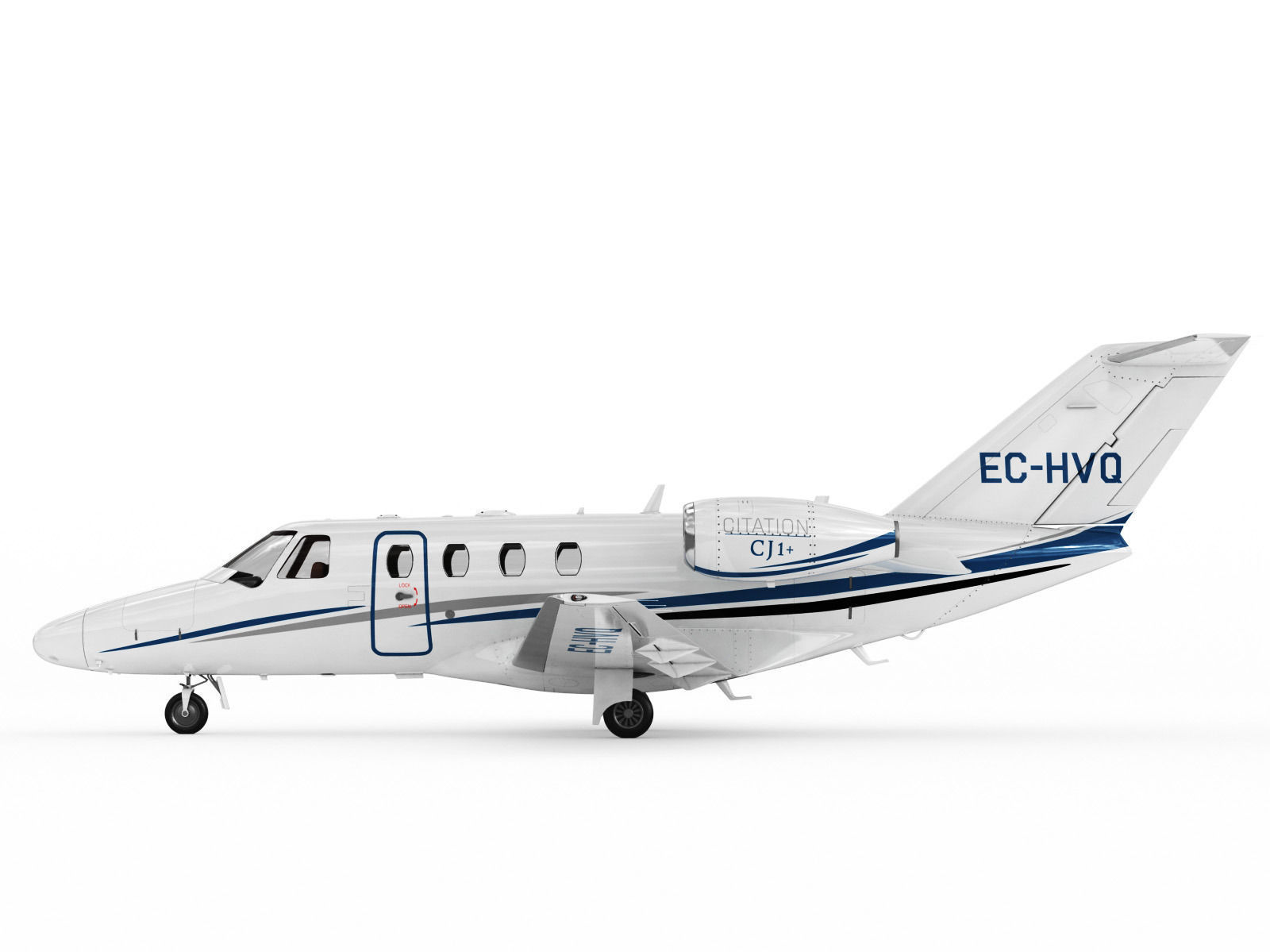 Cessna 525 CJ1 plus Citation Jet 3D Model MAX OBJ 3DS FBX