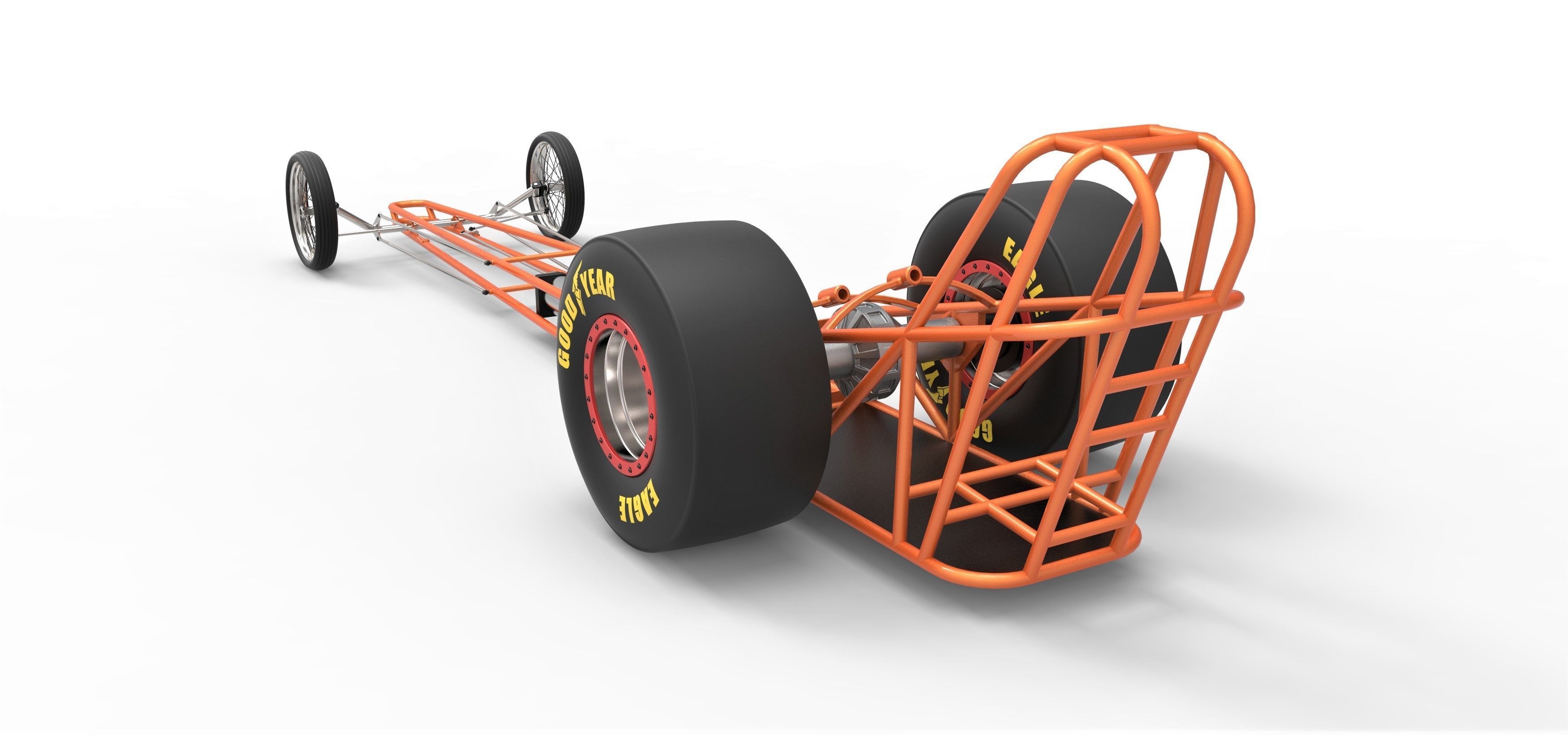 Chassis of front engined dragster 3D model_11