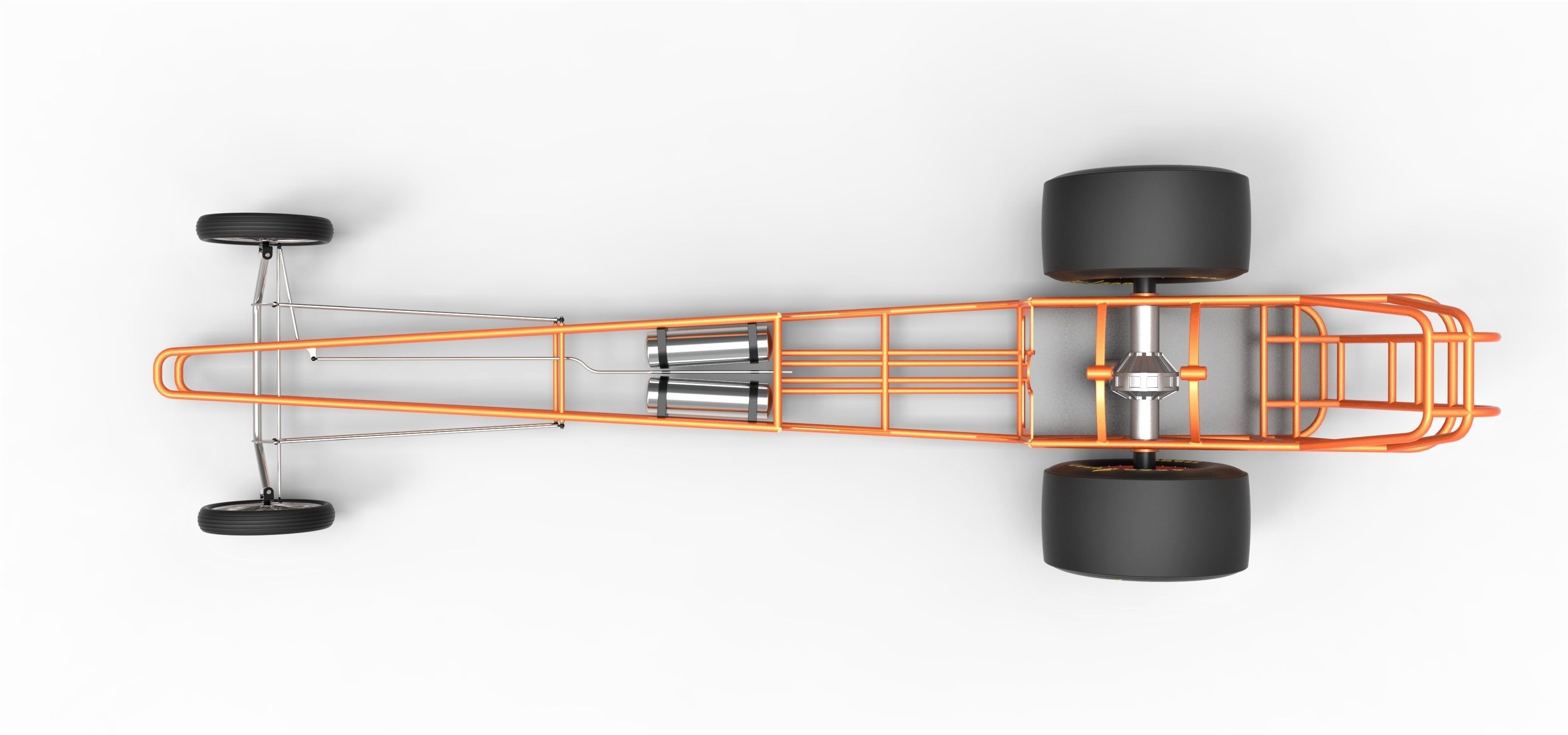 Chassis of front engined dragster 3D model_9