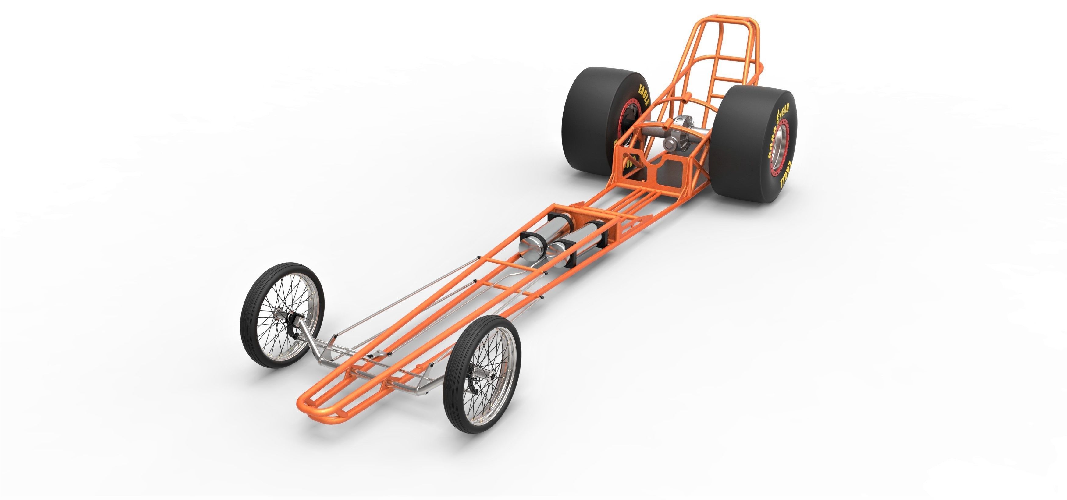 Chassis of front engined dragster 3D model_3