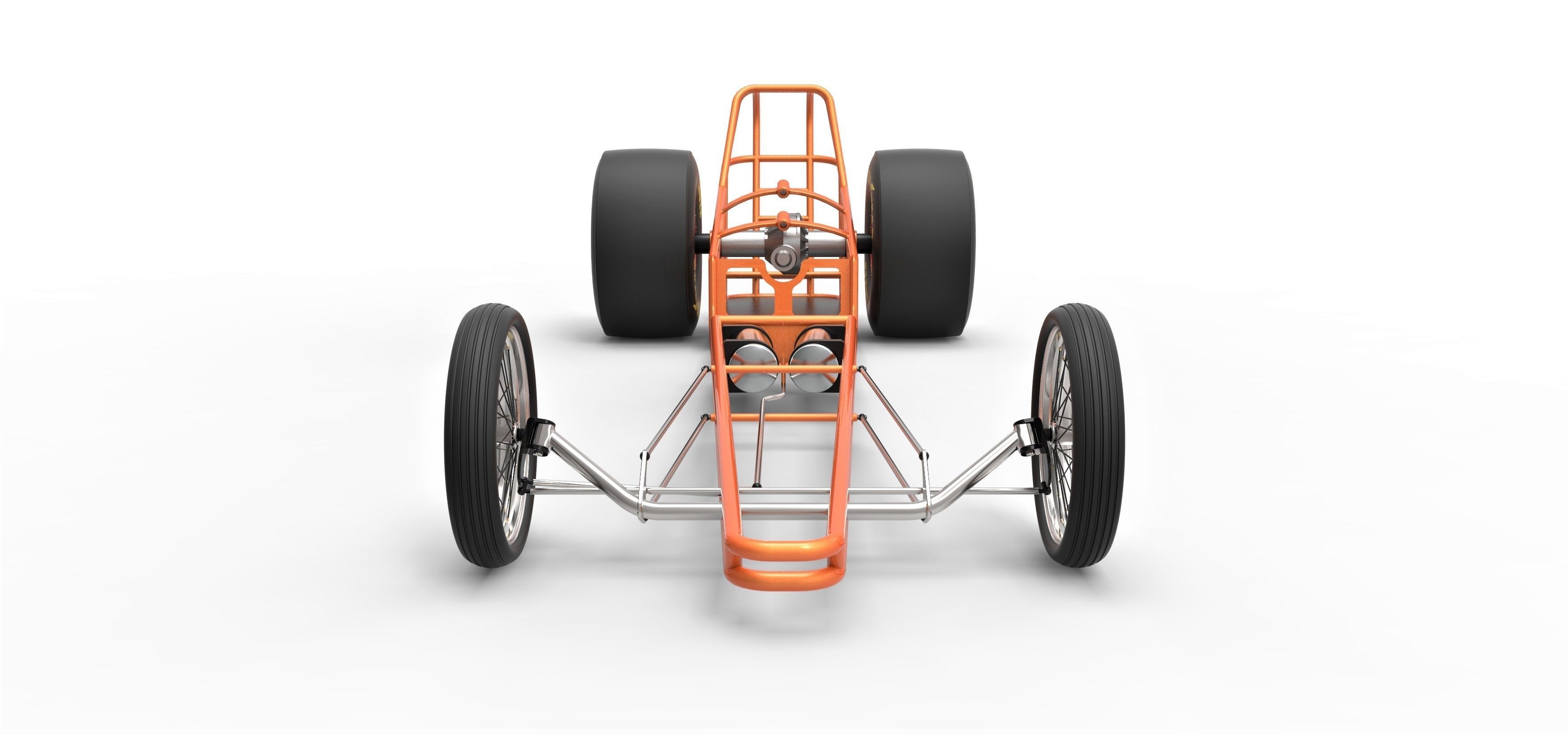 Chassis of front engined dragster 3D model_5