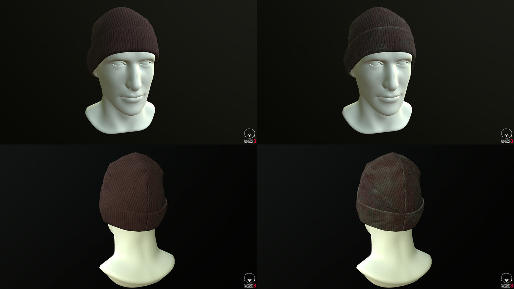 Beanie Low-Poly mannequin wearing Low-poly 3D model_14