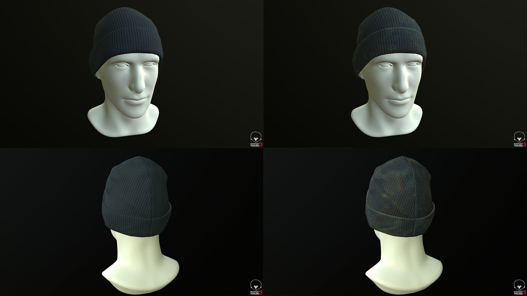 Beanie Low-Poly mannequin wearing Low-poly 3D model_13