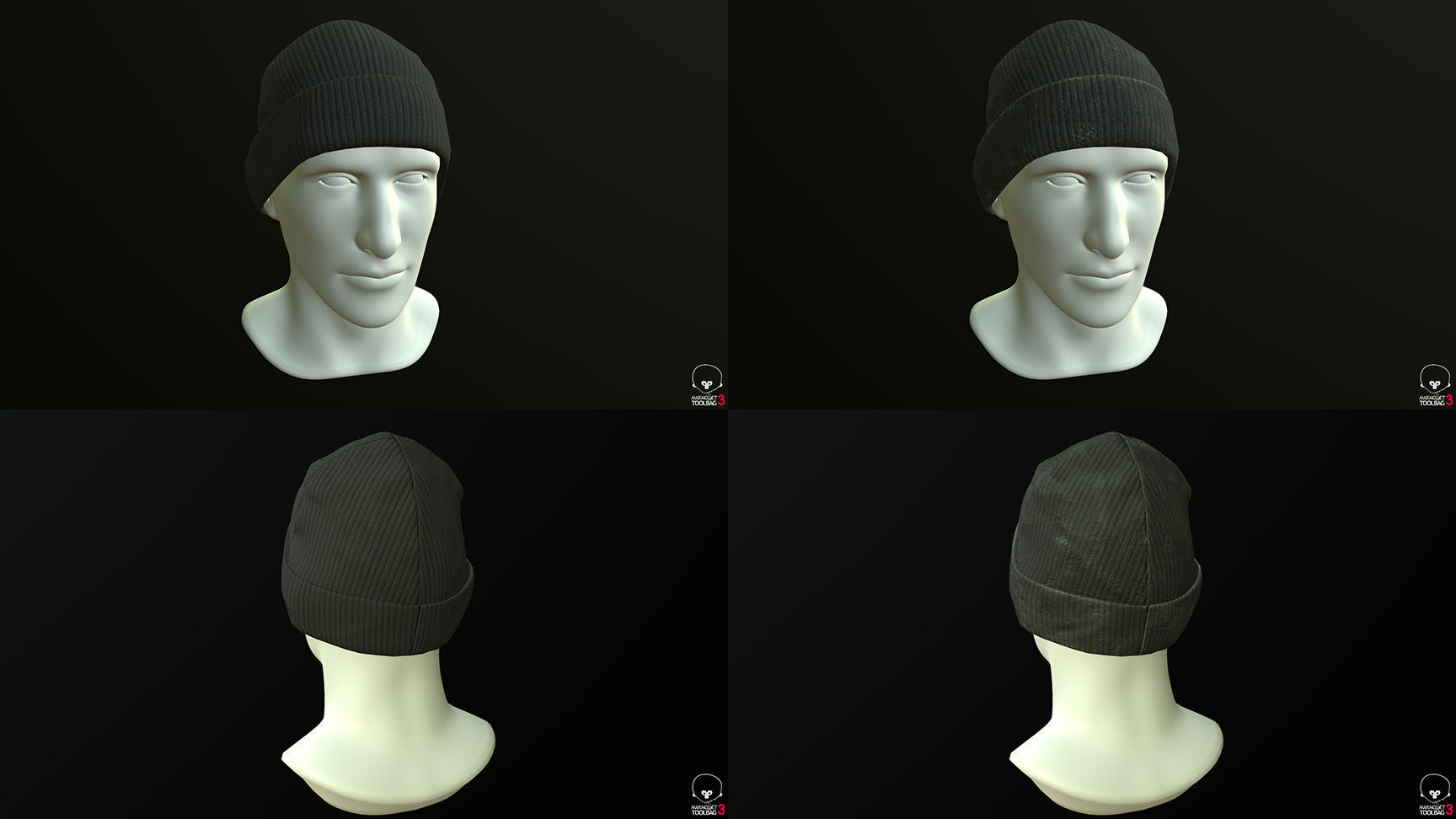 Beanie Low-Poly mannequin wearing Low-poly 3D model_10