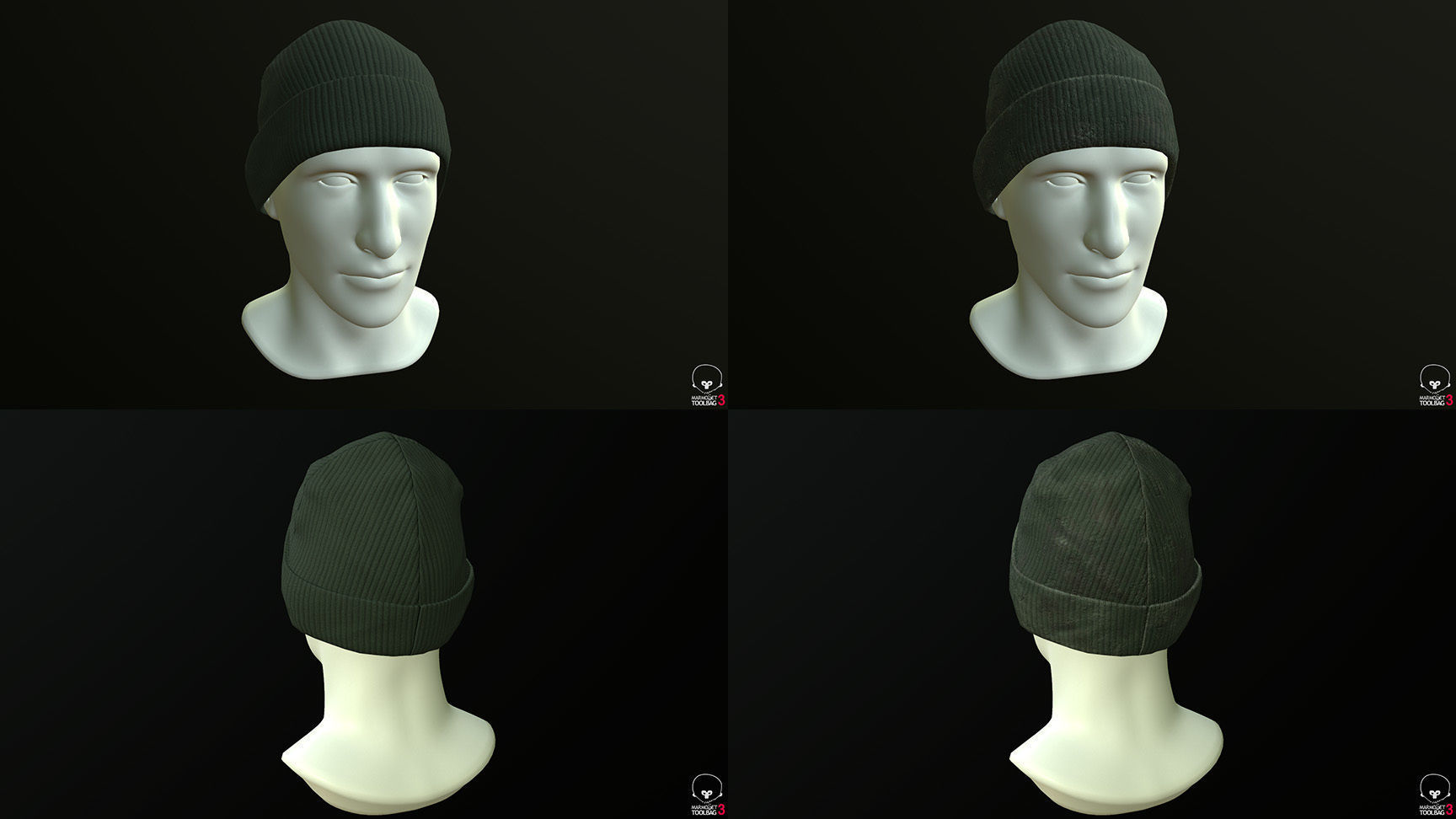 Beanie Low-Poly mannequin wearing Low-poly 3D model_11