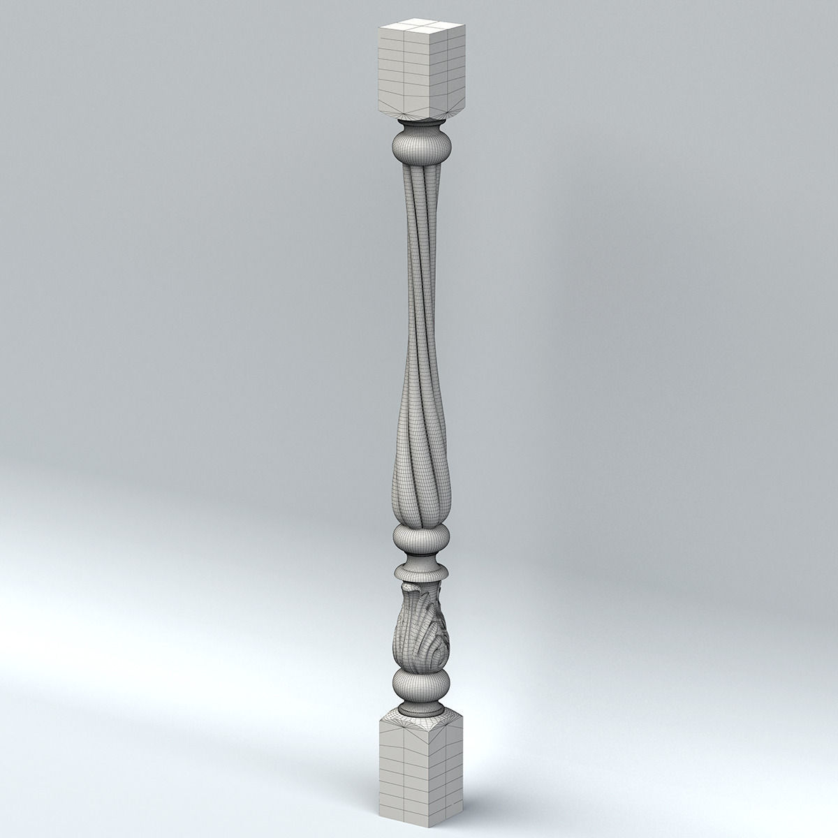Baluster 002 3D model_6