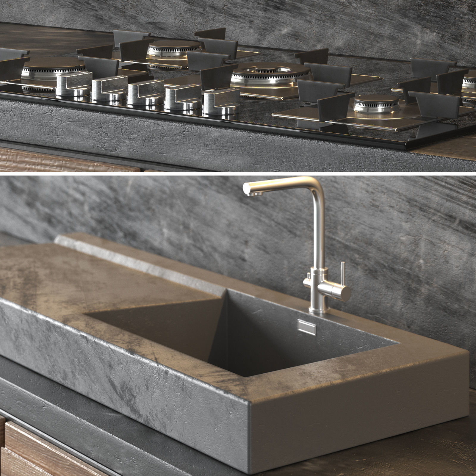 Kitchen Set 02 3D model_2