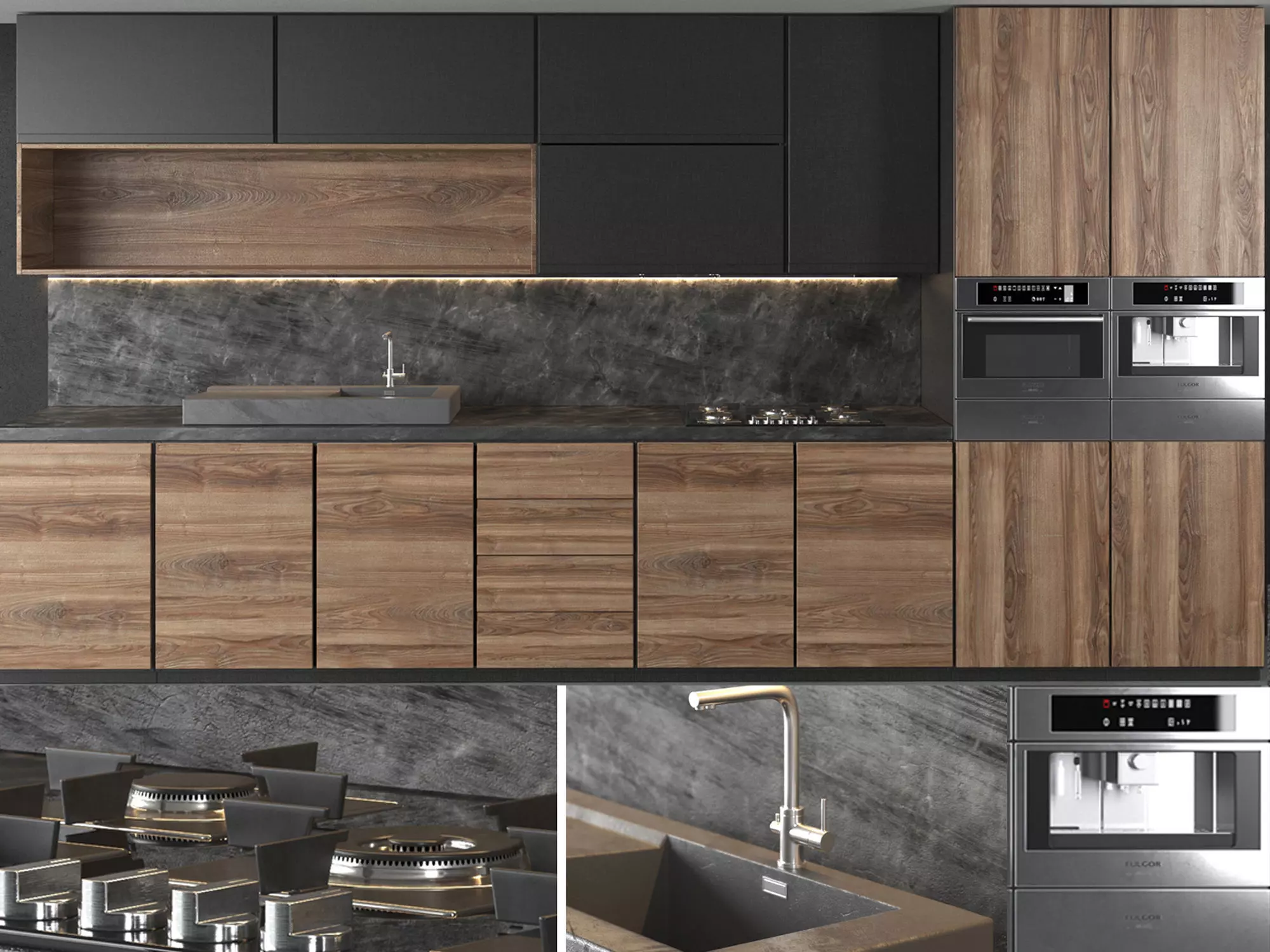 Kitchen Set 02 3D model_0