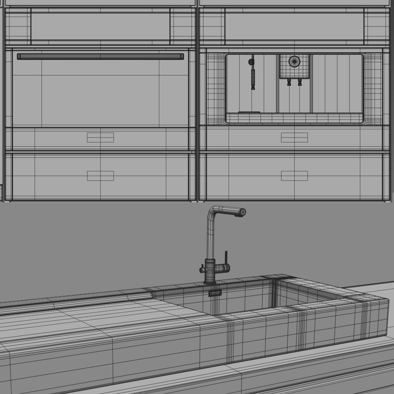 Kitchen Set 02 3D model_4