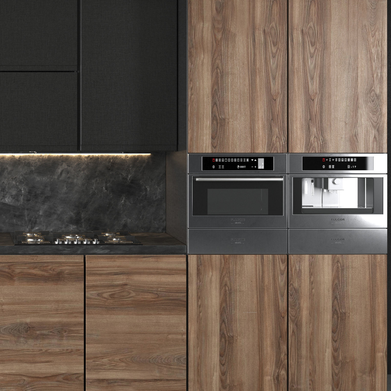 Kitchen Set 02 3D model_1