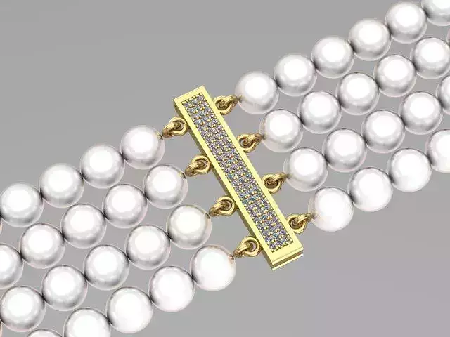 lock for pearl jewelry with and without stones 