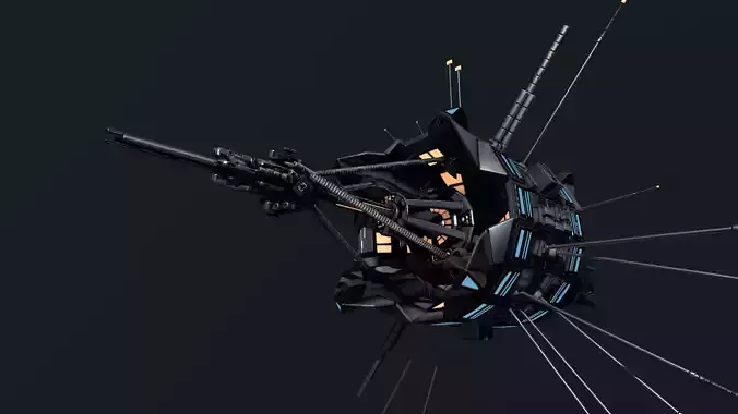 Scifi Space Satellite Antenna Probe