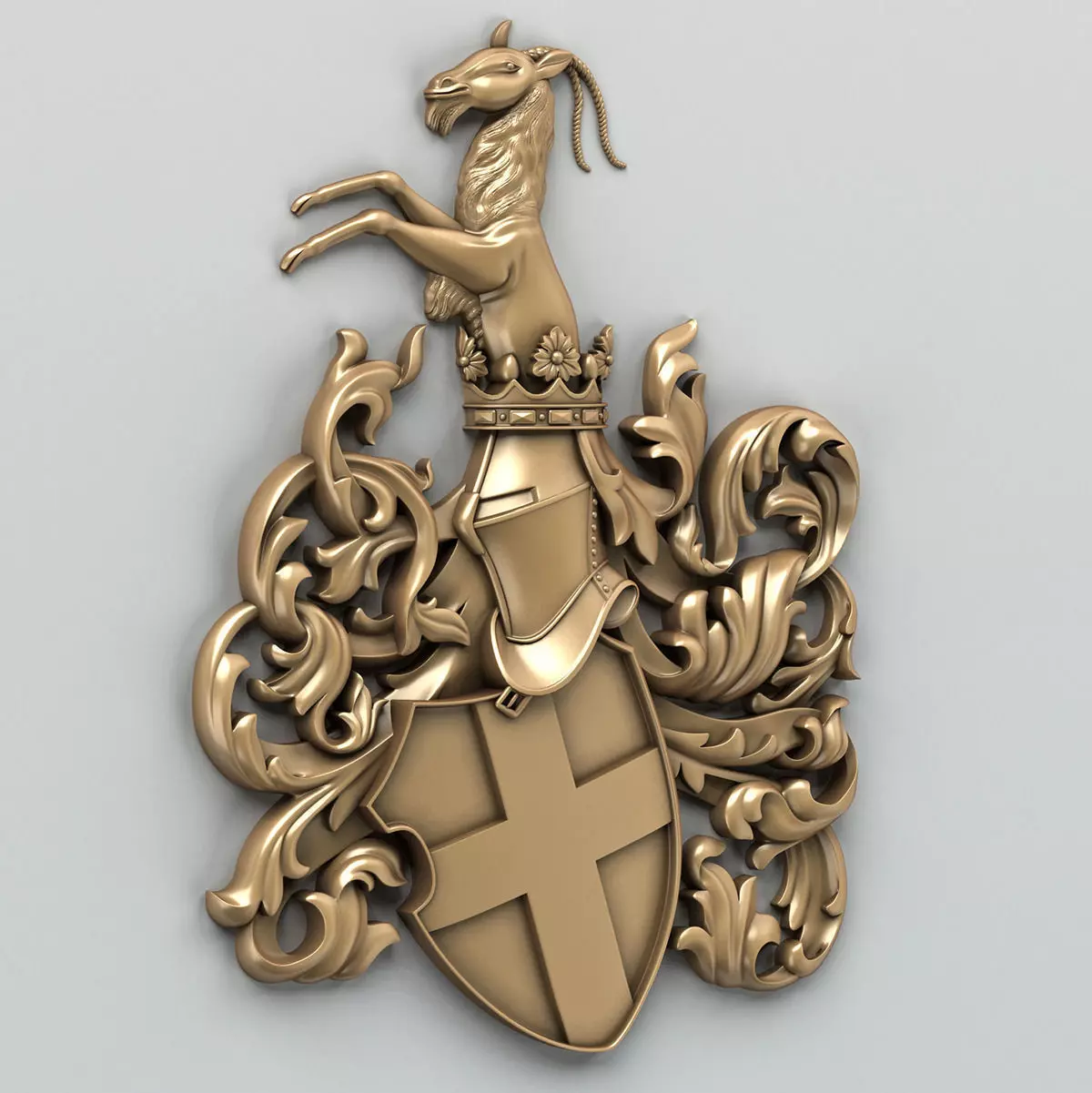 Coat of arms decorative 001 3D model_0