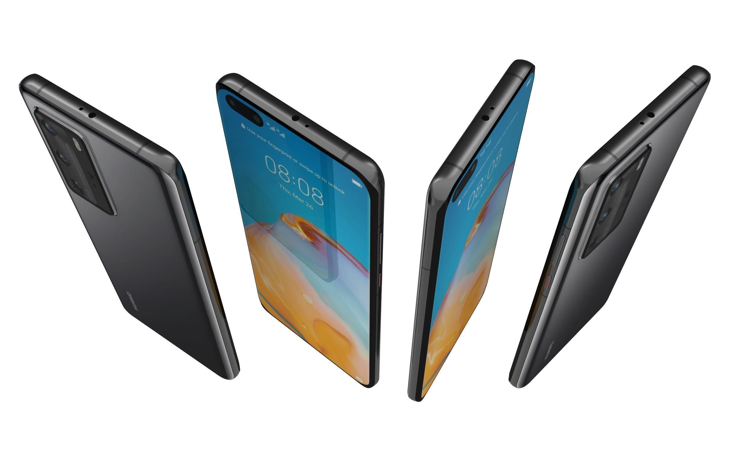 Huawei P40 Pro Black 3D model_5