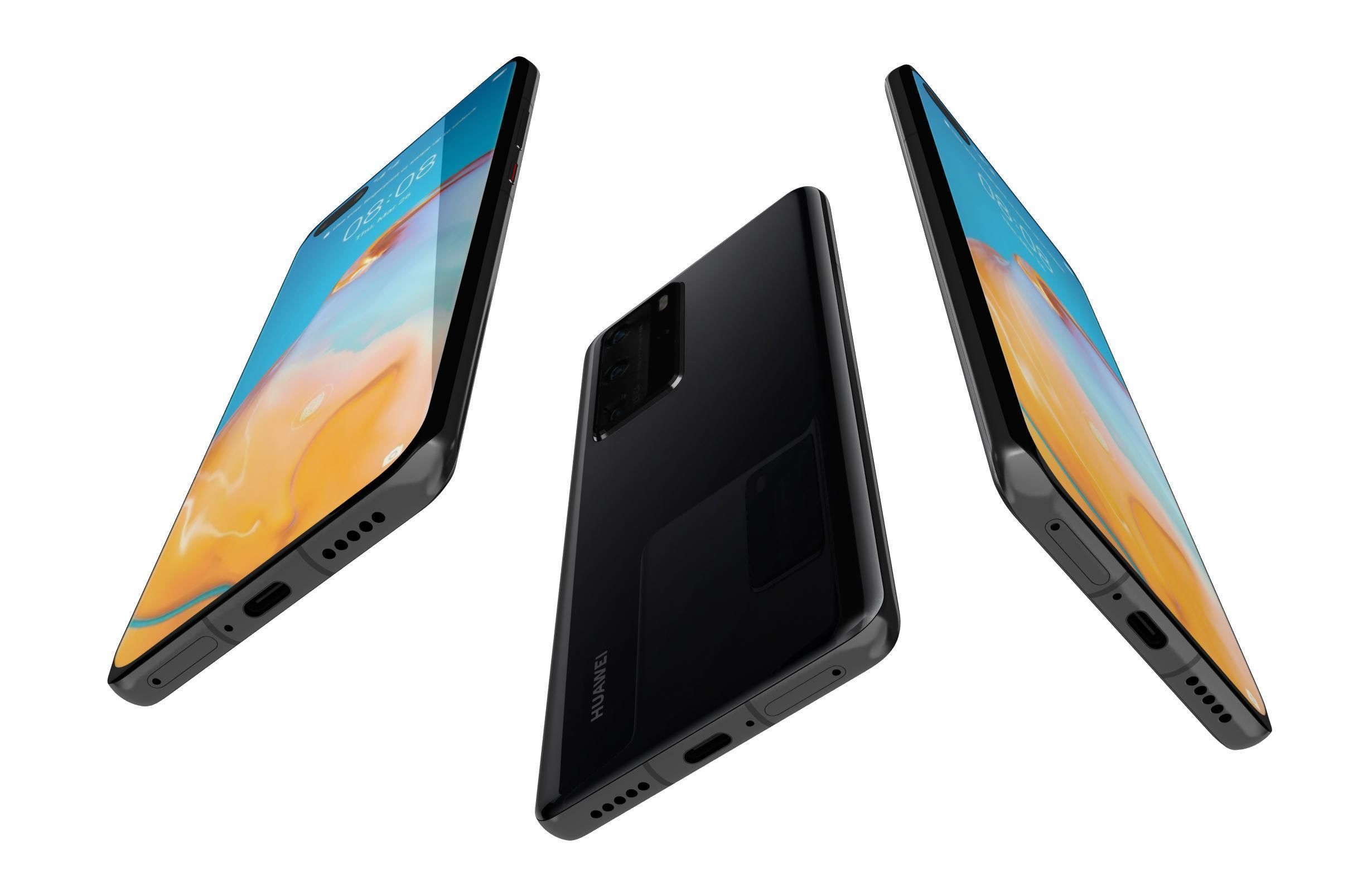 Huawei P40 Pro Black 3D model_2