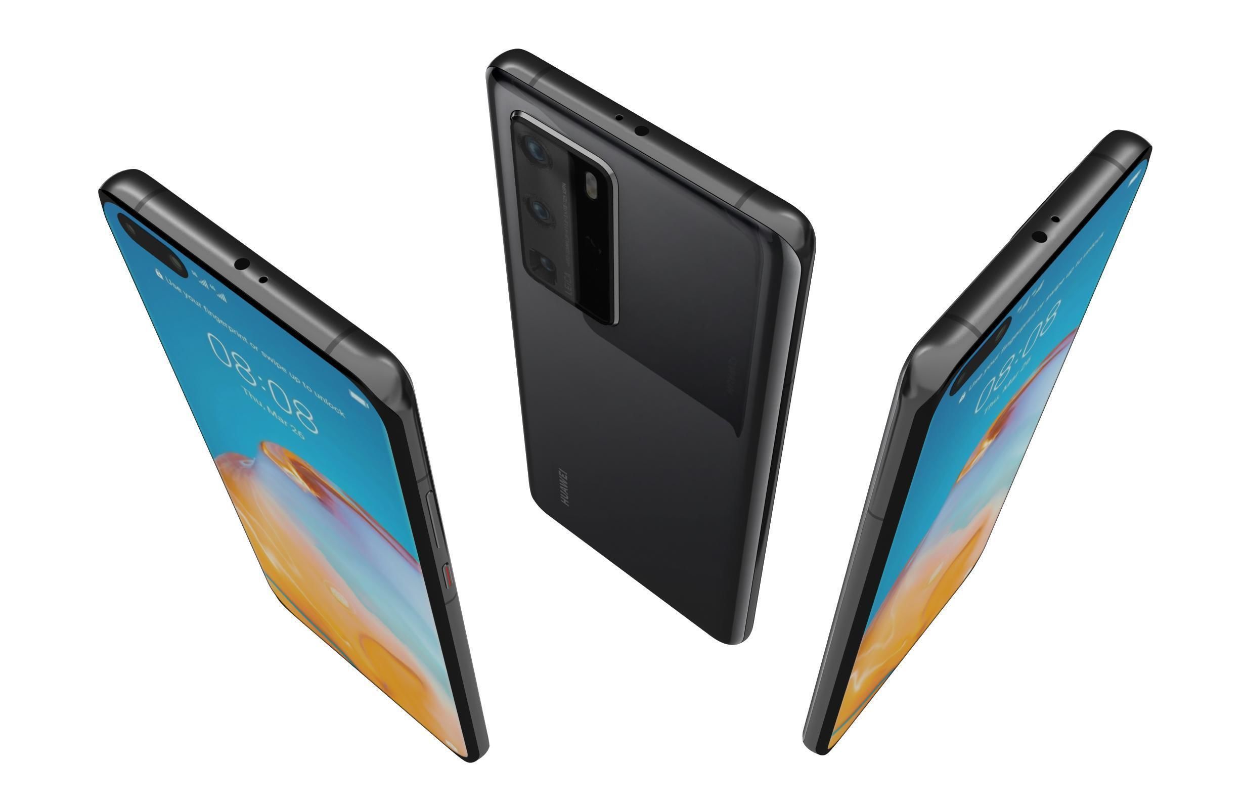 Huawei P40 Pro Black 3D model_4