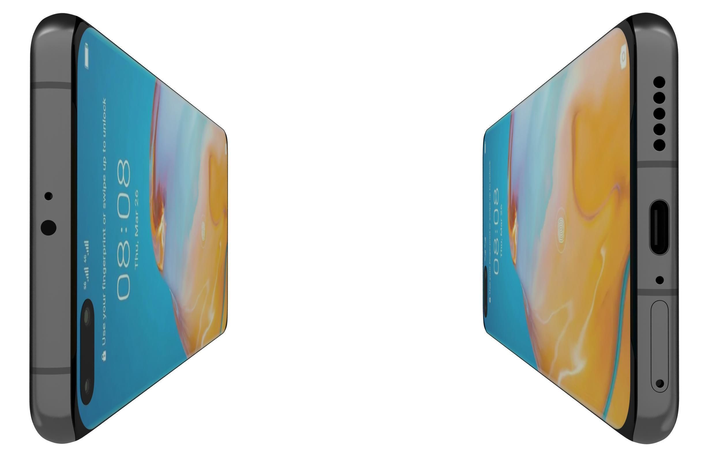 Huawei P40 Pro Black 3D model_8