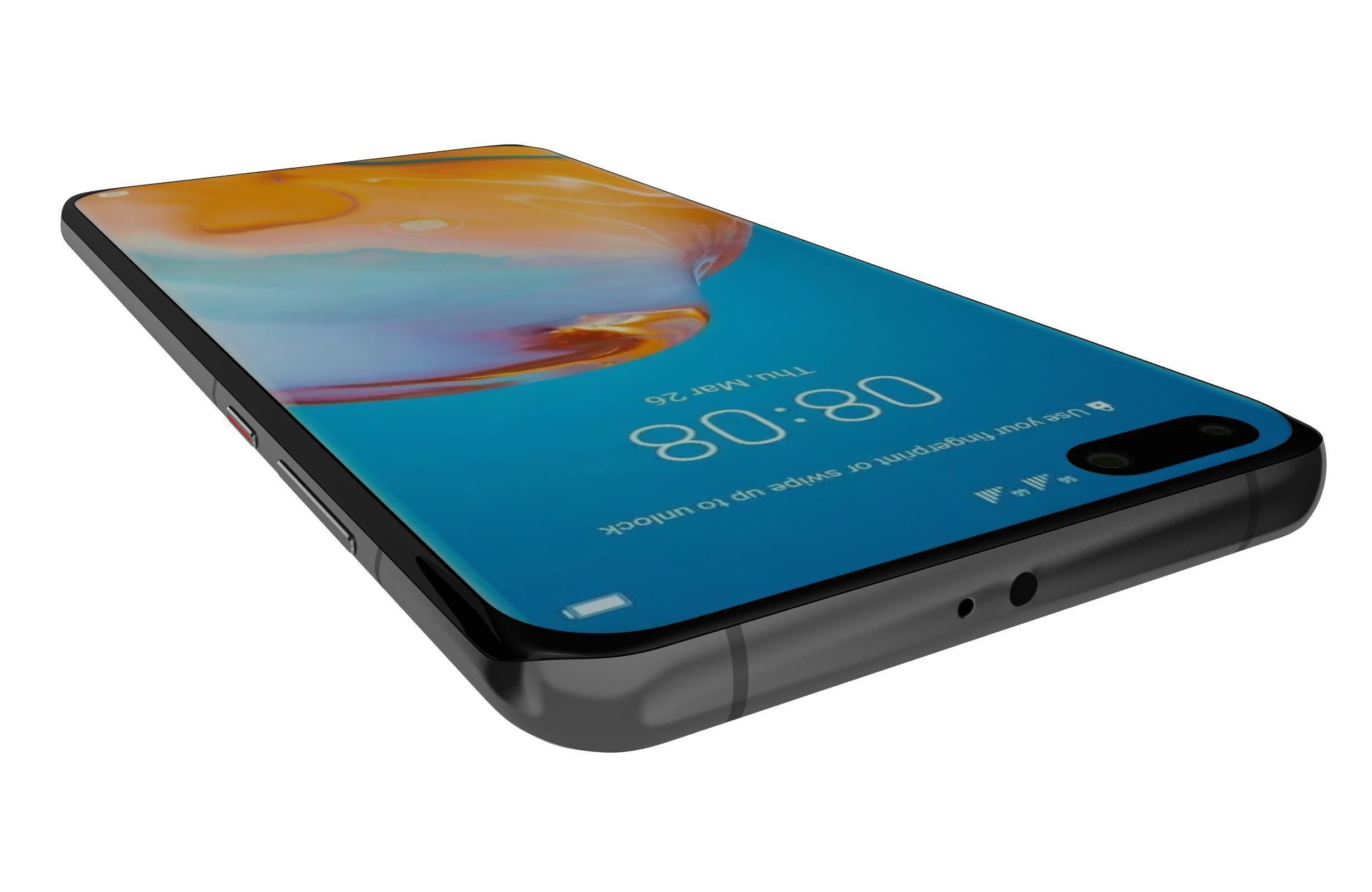 Huawei P40 Pro Black 3D model_11