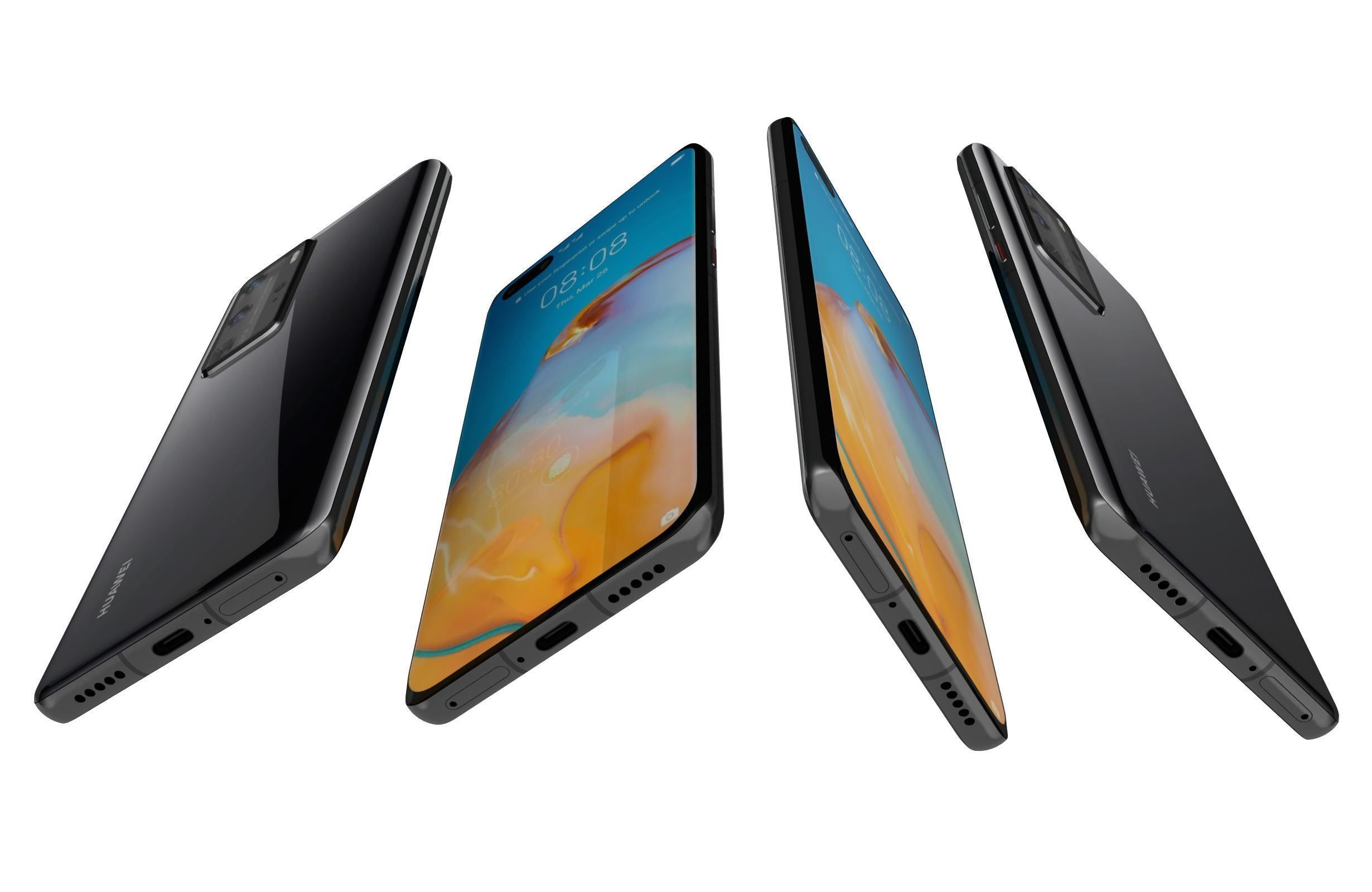 Huawei P40 Pro Black 3D model_1
