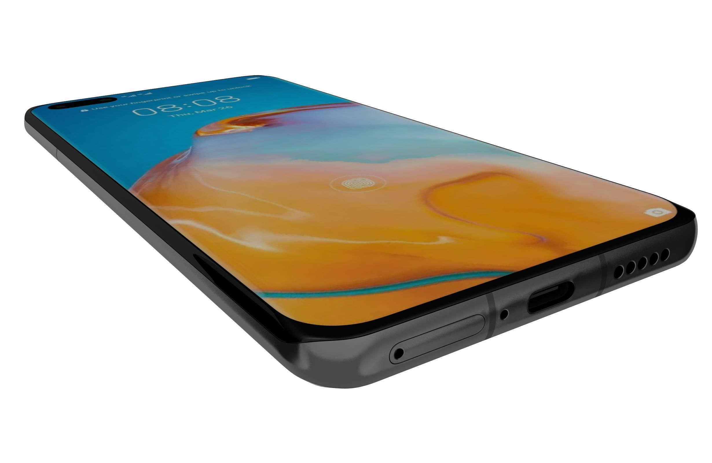 Huawei P40 Pro Black 3D model_10