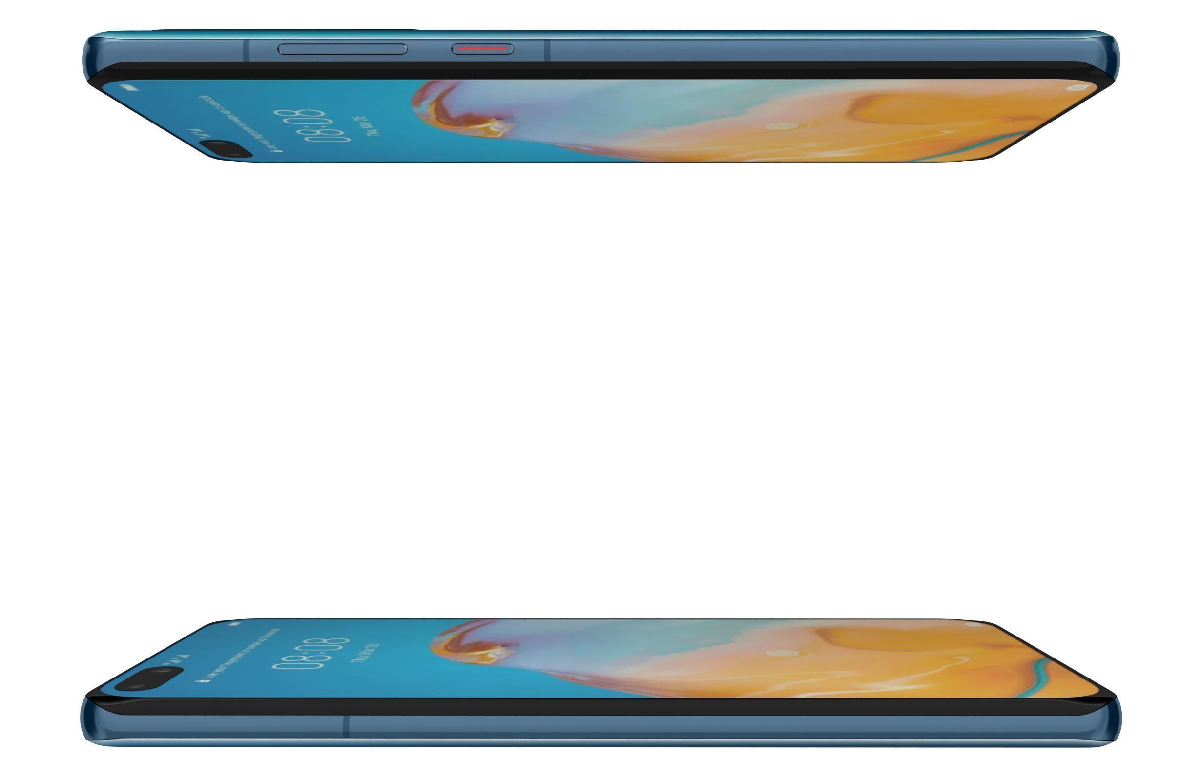 Huawei P40 Pro Deep Sea Blue 3D model_7