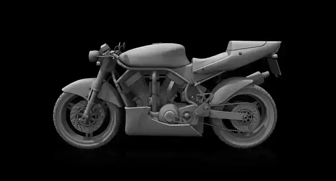 Race motorbike final 3d model 
