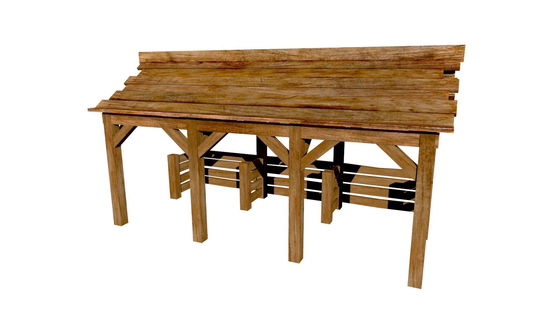 Horse Stable Game Ready Low-poly 3D model_3