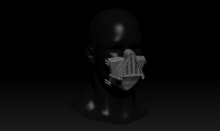 Dart Vader Half Mask Free 3D print model_5