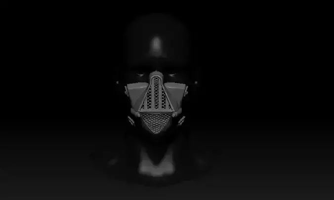 Dart Vader Half Mask Free 3D print model