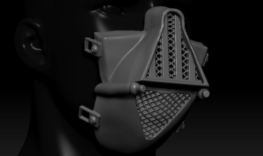 Dart Vader Half Mask Free 3D print model_6