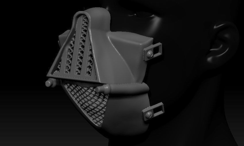 Dart Vader Half Mask Free 3D print model_7