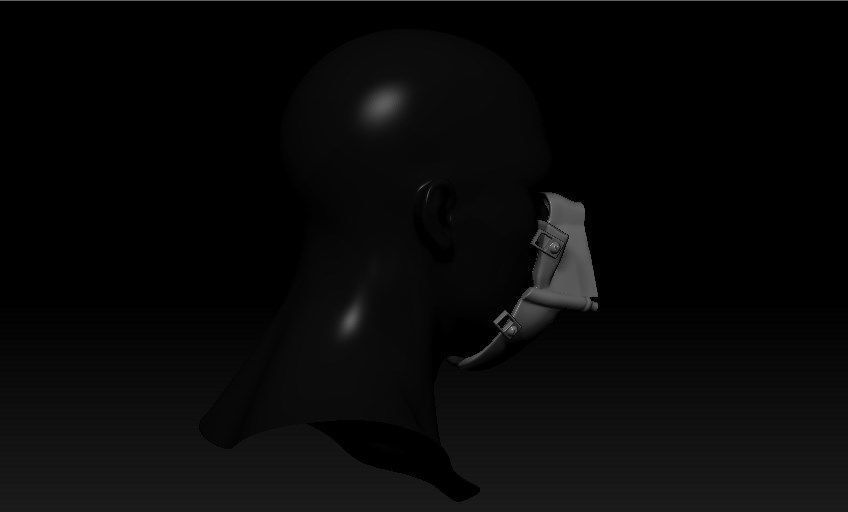 Dart Vader Half Mask Free 3D print model_3