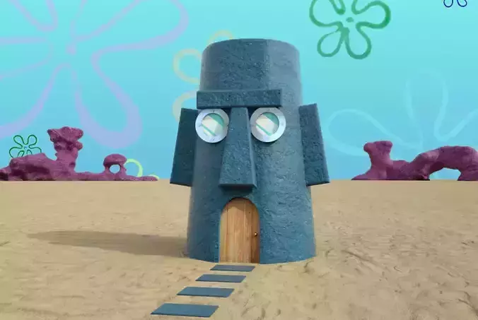 Squidwards House - Casa de Calamardo Tentaculos Free 3D model