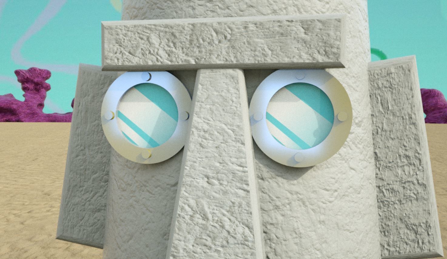 Squidwards House - Casa de Calamardo Tentaculos Free 3D model_2