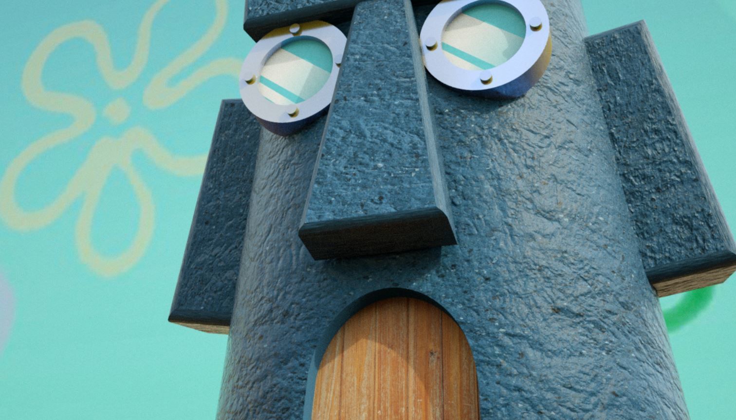 Squidwards House - Casa de Calamardo Tentaculos Free 3D model_1