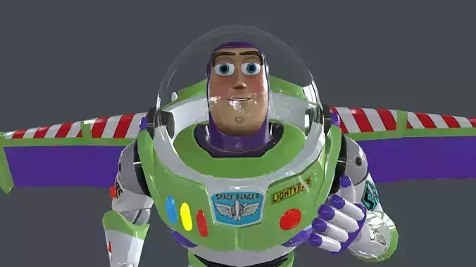 BUZZ-002 Running Animation Low-poly 3D model